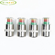4 Pcs Car Tyre Valve Stem Cap With Pressure Indicator Monitor Sensor Bike #36PSI
