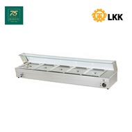 LKK เคาน์เตอร์อุ่นอาหาร BAIN MARIE {WITH 5 x GN1/2 (SIZE 100 MM) ขนาด 1485 x 365 x 330 MM. LKK1-BM-5