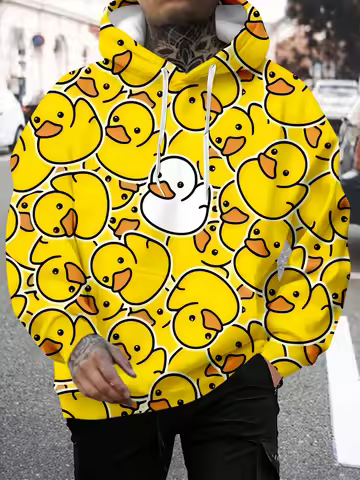 Funny Cartoon Animals Duck Fashion Hoodies 3d Print Kawaii Men Women Unisex Hoodie Casual Pullover S