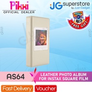 Pikxi AS64 64 Pockets Photo Album for Fujifilm Instax Square Instant Camera Leather (Beige)