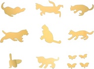 OSALADI 12Pcs Wall Sticker housewarming gift gifts for housewarming removable stickers Theme party decoration cat wall decals 3d stickers cat wall art decor adhesive mirror tiles animal