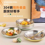 304 Stainless Steel Plates - For Commercial/Residential Use, Suitable as Restaurant Dishes, Fruit Pl