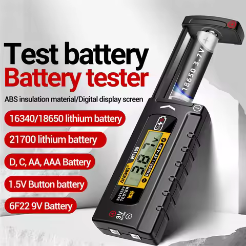 BT169 Battery Level Tester 21700 18650 16340 9V Lithium Battery Button Battery Digital Display Teste