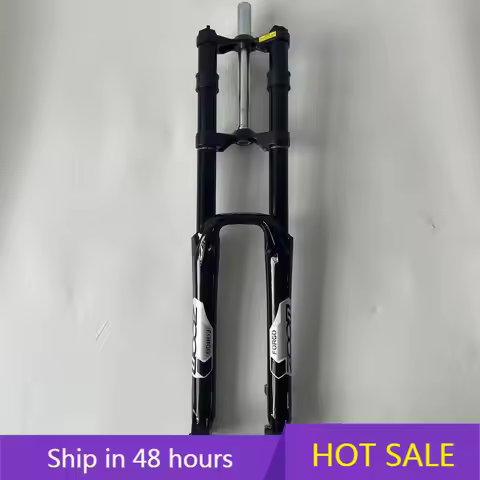 POWER LEAP Zoom 680 DH Air Suspension Electric Bicycle Front Fork Double Crown Inverted Black Shock 