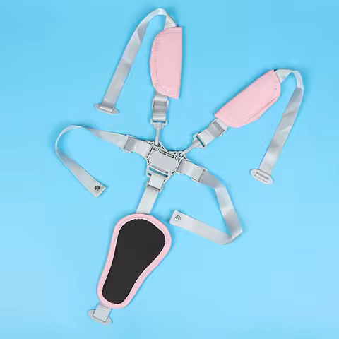 Baby Harness For Pushchair Dinner Chair Highchair Universal 5 Points Safety Belt Length Adjust PU Le
