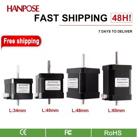 17HS6401S-SZ 17HS3401S-SZ 17HS4401S-SZ NEMA17 stepper motor dual axis 12V 42BYGH 1.7A 70N · cm suita