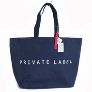 Unused item private label cadance tote bag mesh logo navy blue bag