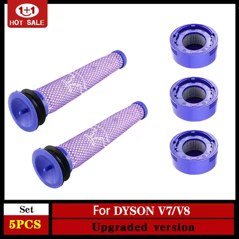 For Dyson V8 V7 HEPA Filter Spare Parts Robot Vacuum Front and Back Washable Filter Replacement Clea