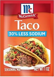 McCormick 30% Less Sodium Taco Seasoning Mix, 1 oz Packet