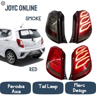 Perodua Axia tail lamp mercedes design LED + Light Bar 1 set 2pcs (SMOKE / RED)