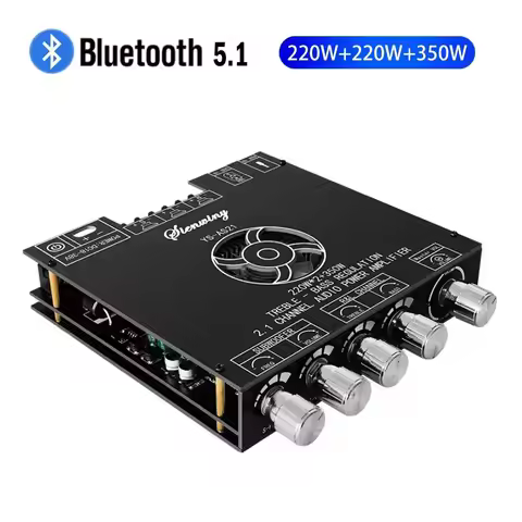YS-AS21 2*220W+350W 2.1 Channel BT Digital Power Amplifier Board TPA3251 AMP Subwoofer Treble Bass T