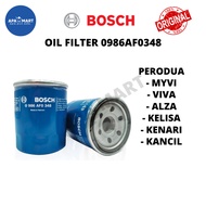 Genuine Bosch Oil Filter 0986AF0348 for Perodua Myvi / Viva / Alza / Kelisa / Kenari / Kancil