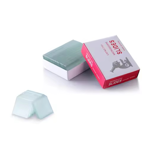 50pcs Microscope Slides + 100pcs Cover Glass Pre-Cleaned Blank Biology Glass Slide for Basic Biologi