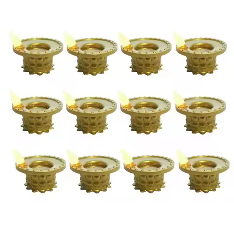 BHBD-Waterproof Flameless Oil Lamp Decorations 12 Pcs Diwali Led Water Sense Sensor Lights, Diwali D