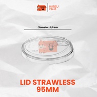 (Box) Strawless Cup Lid DB 95mm Lid Cup Starindo Sippy Lid Strawless PET