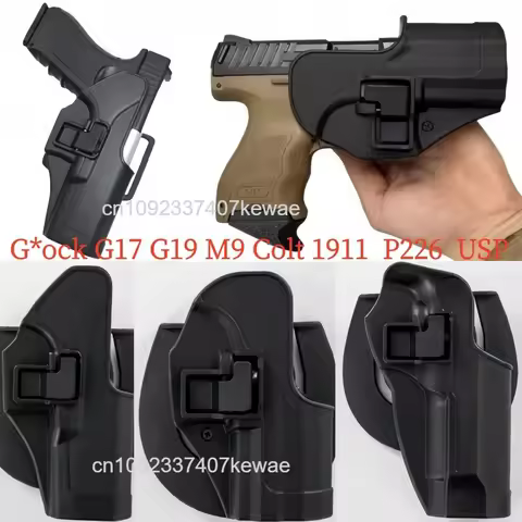 New Tactical Gun Holster For G*ock G17 G19 M9 Colt 1911 S*g S uer P226 HK USP Airsoft Belt Holster G