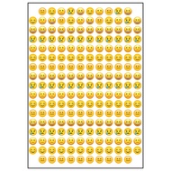 200 stickers of smiley faces, sad faces... or images upon request (1.5x1.5cm) as a reward for belove