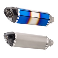 Motorcycle Modified Half Blue Large Hexagon Exhaust Pipe TMAX560 F800GS F850GS CBR500 R1