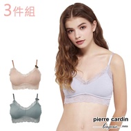 [pierre cardin pierre Women's Bra] Bra Pretty Lace Ribbed Wireless (3 Pieces Set) -209-2355B