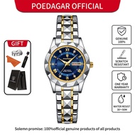 POEDAGAR Genuine Ladies Watch Stainless Steel Strap Luminous Calendar Waterproof 306