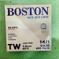 Per Meter Original Boston Solid Wire tw AWG wire : 14/1, 12/1,100%pure copper