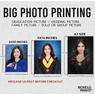 8R (8X10) 11R (11X14), PHOTO PRINT, GRADUATION PIC, WEDDING PIC, 6R, 8X12, 10X12, A3, A4