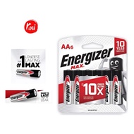 Bundle of Energizer AA ×6 Max Alkaline Battery LR6 E91