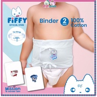 Fiffy Newborn ABDOMINAL Binder White Barut Bayi [2pcs] 53cm (L) X 11cm (H)