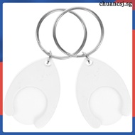 🏠 2pcs Metal Shopping Trolley Token Keychain Practical Token Keyring For Home