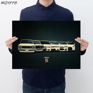 GTR car Kraft Paper Poster Wall Sticker Decorative Painting Household Goods Gift 0728