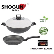 🔥OFFER🔥 La Gourmet Shogun 36cm Wok & 24cm Frypan Marble Cookware Combo Set