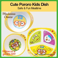 PORORO / Kids Melamine Dish Set / Divider Plate & Double Handle Bowl 11.5cm 13.5cm / Made in Korea