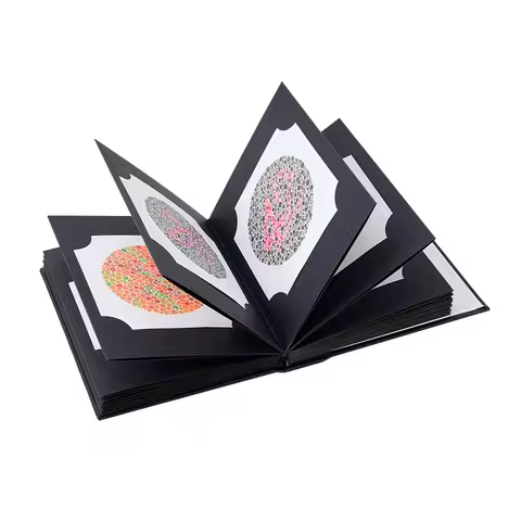 2025 New Edition Ishihara Book 38 Plates Optometry Color Blindness Color Deficiency Test Book HD Pat