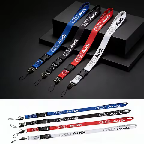Fashion Nylon Neck Straps Car Keychain Lanyard For Audi Sline RS A1 A4 A5 A6L Q3 Q5 S4 S5 S7 S8 RS2 