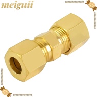 MEIGUII Tube Fitting Connector, Brass Straight Brass Compression Fitting, Connector Multiple Sizes C