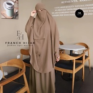 Atqia_Mart - French Khimar Set, Syar'i Cadar Skirt, Hijab Set, Maxi Dress, Muslim Women's Clothing, 