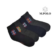 (M.POLO) 4 Pairs Casual Quarter&Cotton Men Socks/Stoking Cotton/Stoking Lelaki