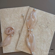 Wedding Card Niche Vows Handmade Pearl New Finished Product Wedding Wedding Broken Card Diamond Shel