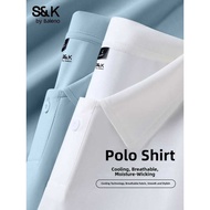 ✪ ✪ Baleno | White Casual Business Men's Polo Shirt Cotton