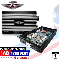 เพาเวอร์ติดรถยนต์ เพาเวอร์แอมป์ พาวเวอร์แอมป์ เพาเวอร์ขับกลาง ขับแหลม CLASS AB 4CH  Audio Quart AQ-470.4GLA audioadvance