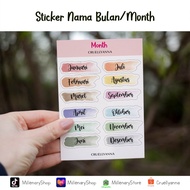Sticker sheet Name Month/Month sticker