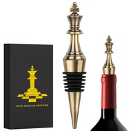 Chess King Wine Stopper Metal Bottle Stoppers Champagne Saver Drinks Bar Tools Gift to Men