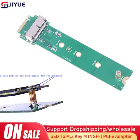 12+16 Pin SSD to M.2 NGFF PCI-e Adapter Converter For Apple A1465 Pro 2013-2015 Air A1466 SSD M0U1