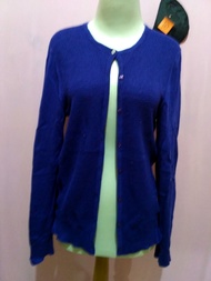 Cardigan Rajut Biru Elektrik