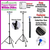 [SG Stock] 4 Hook Carbon Steel IV Stand, Drip Stand, IV Drip Stand, IV Portable Stand, IV Drip Holde