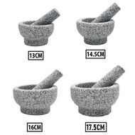 [RAYACO] High Quality Stone Mortar &amp; Pestle / Lesung Batu /Guacamole Salsa Maker ( Nature Granite Stone )