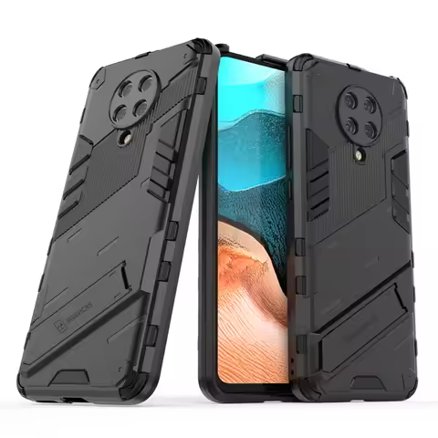 Phone Holder Case For Xiaomi Poco F2 Pro Case Hard Armor Full Cover For Poco X4 Pro 5G Case For Xiao