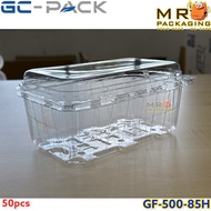 BX-500-85H BENXON Fruit & Veggie Tray with Lock [ 50pcs± ] Disposable Plastic Clear Food Box Bekas B