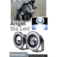 Y% High quality Universal 76mm White Aluminium Angel Mount Foot Fog and Headlight Compatible Motorcy