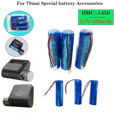 3.7V 500mAh Li-ion battery for smart driving recorder 70mai Pro A550 A550S A800 Midrive D02 HMC1450 